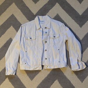 Old Navy Women’s White Denim Jacket